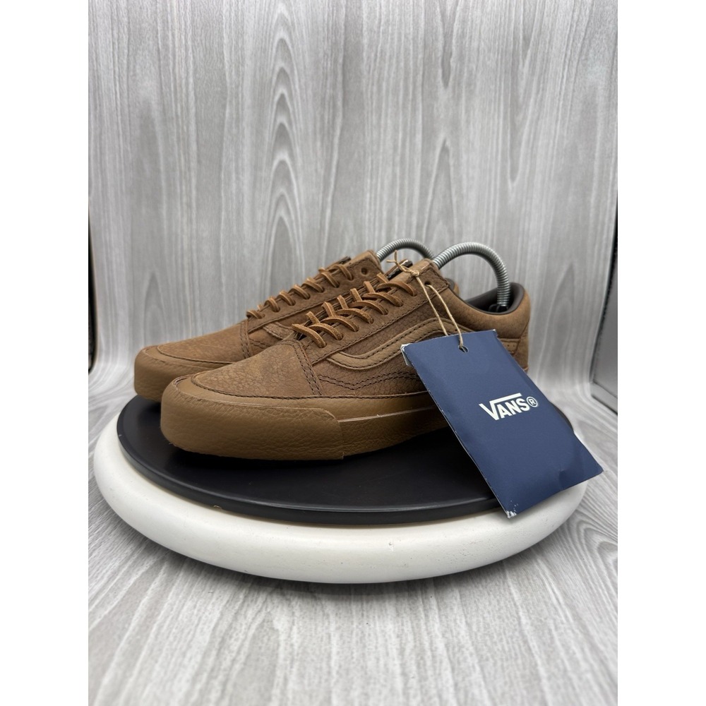 Vans Premium Old Skool LX Womens Size 8 Houston Chipmunk Brown Leather Shoes
